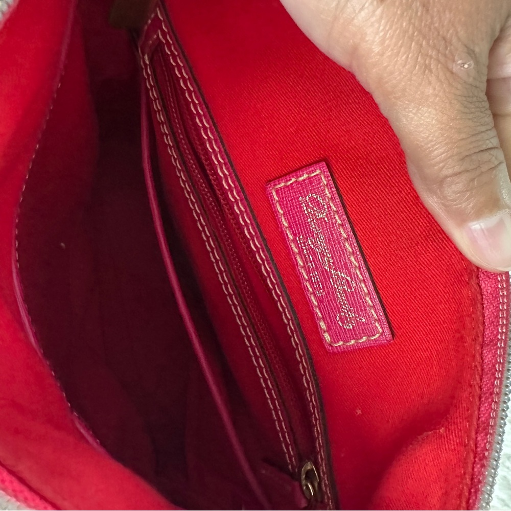 Dooney & Bourke Floral Pink and Yellow Crossbody Bag - Picture 7 of 7